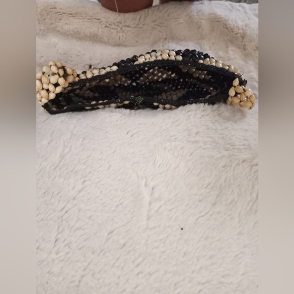 Vintage 70s Bohemian Hippie Classic Boho Moto Handcrafted Retro Beadbag - Picture 3 of 3